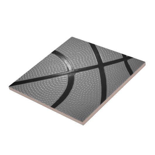 Nah-up-Basketball in Schwarz und Weiß Fliese (Seite)