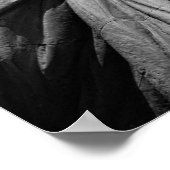 Nah-up Black & White Statue of Liberty New York Poster (Ecke)