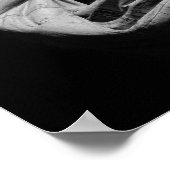 Nah-up Black & White Statue of Liberty New York Poster (Ecke)