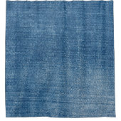 Nah-up Blue Denim Jeans Textur Duschvorhang (Vorderseite)