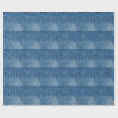 Nah-up Blue Denim Jeans Textur Geschenkpapier (Flach)