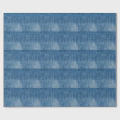 Nah-up Blue Denim Jeans Textur Geschenkpapier (Flach)