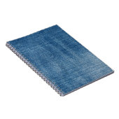 Nah-up Blue Denim Jeans Textur Notizblock (Rechte Seite)