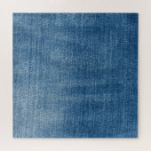 Nah-up Blue Denim Jeans Textur Puzzle (Horizontal)