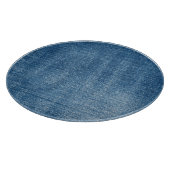 Nah-up Blue Denim Jeans Textur Schneidebrett (Ecke)