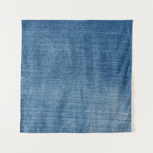 Nah-up Blue Denim Jeans Textur Wandteppich (Vorderseite)