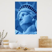 Nah-up Blue Statue of Liberty Poster (Küche)