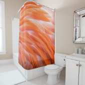 Nah Up Coral und rosa Flamingo Feathers Duschvorhang (Beispiel)