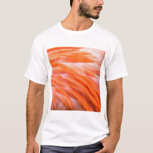 Nah Up Coral und rosa Flamingo Feathers T-Shirt