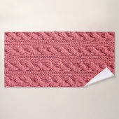 Nah-up der Muster der Pullover-Textur. Badehandtuch (Badehandtuch)