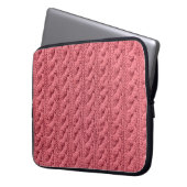 Nah-up der Muster der Pullover-Textur. Laptopschutzhülle (Vorderseite Links)