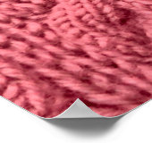Nah-up der Muster der Pullover-Textur. Poster (Ecke)