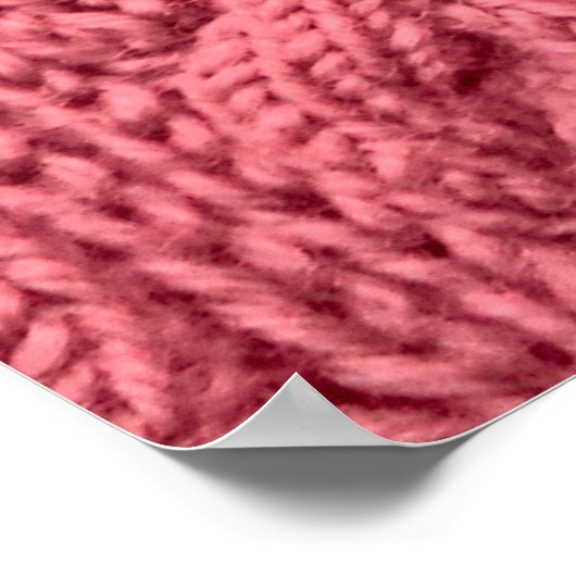 Nah-up der Muster der Pullover-Textur. Poster (Ecke)