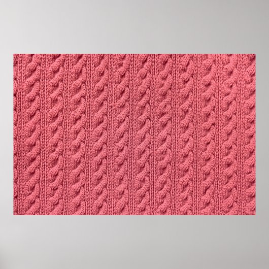 Nah-up der Muster der Pullover-Textur. Poster (Vorne)