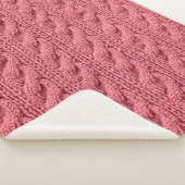 Nah-up der Muster der Pullover-Textur. Sherpadecke (3/4)