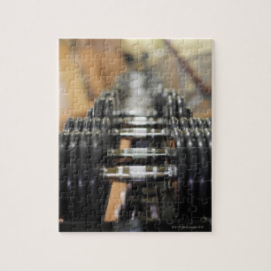 Nah-up einer Reihe von Muldenklocken Puzzle