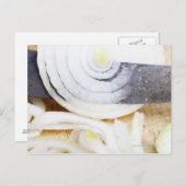 nah-up einer Zwiebel, geschnitten in Scheiben Postkarte (Vorne/Hinten)