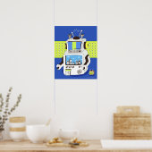 Nah-up eines Roboters Poster (Küche)