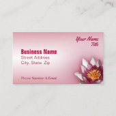 Nah-up-Foto der Pink-Wasserlilie Visitenkarte (Vorderseite)