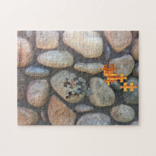 Nah-up-Foto der River Rock Wall Puzzle