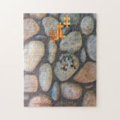 Nah-up-Foto der River Rock Wall Puzzle (Vertikal)