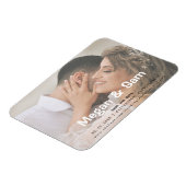 Nah-up-Foto Hochzeit speichern Sie das Datum Magnet (Linke Seite)