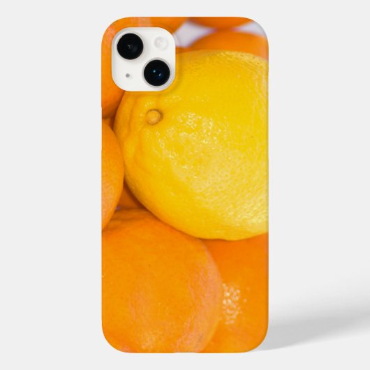Nah-Up-Foto von Orange und Lemon Citrus Fruit Case-Mate iPhone Hülle (Rückseite)