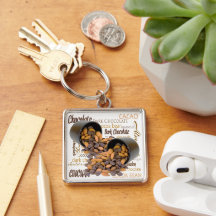 Nah-Up-Foto von Schokoladenstückchen und -Mandeln