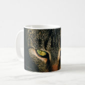 NAH-UP-FOTOGRAFIE DER GRAUTABBY-KATZE KAFFEETASSE (Vorderseite Links)