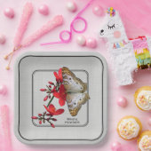 Nah-up Fotografie von White Peacock Butterfly Pappteller (Party)