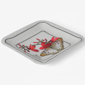 Nah-up Fotografie von White Peacock Butterfly Pappteller (Gewinkelt)