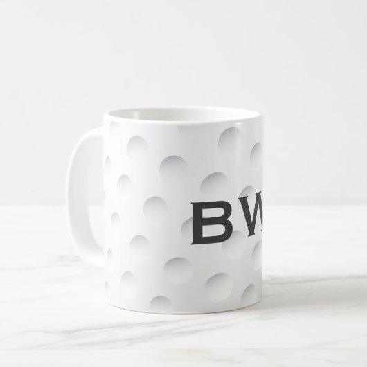 Nah Up Golf Monogramm Kaffeetasse (Vorderseite Links)