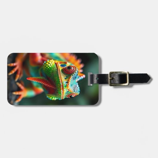 Nah-up-Iguana-Portrait Gepäckanhänger (Vorderseite horizontal)