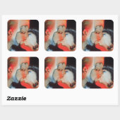 Nah-up Kiss 1988 Quadratischer Aufkleber (Blatt)