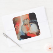 Nah-up Kiss 1988 Quadratischer Aufkleber (Umschlag)