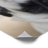 Nah-up-Mops-Poster Poster (Ecke)