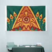 nah-up-of-komplizierte Designs nach dem Vorbild de Banner (Messe)