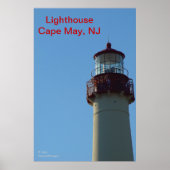 Nah-up of Lighthouse, Cape May, NJ Poster (Vorne)