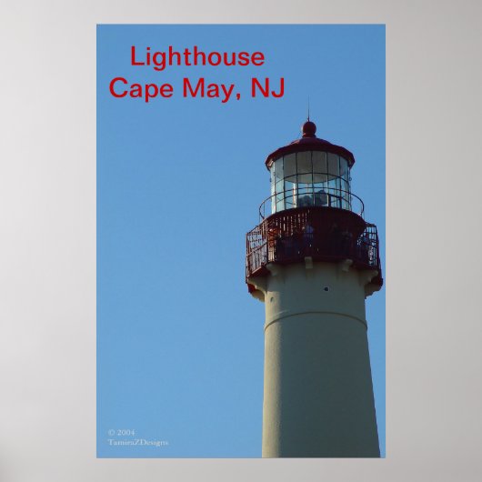 Nah-up of Lighthouse, Cape May, NJ Poster (Vorne)