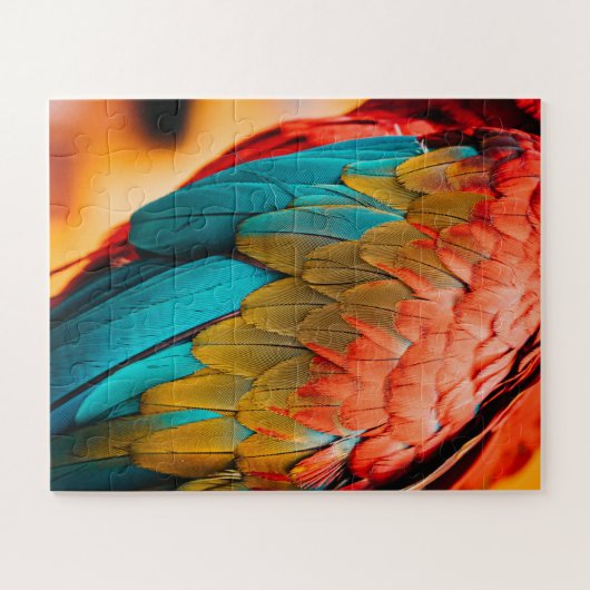 Nah Up Parrot Bird Feathers Puzzle (Horizontal)
