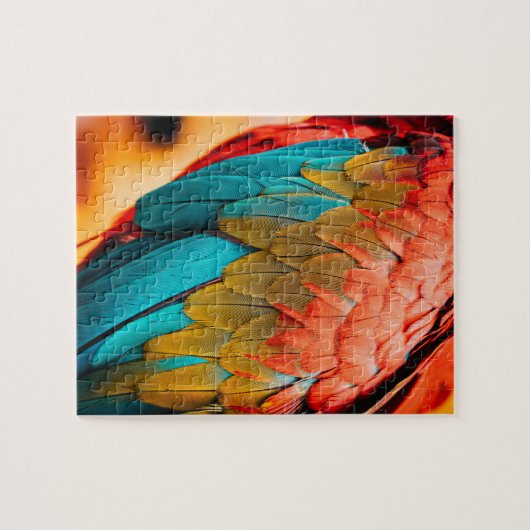 Nah Up Parrot Bird Feathers Puzzle (Horizontal)