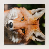 Nah-up Portrait eines Fuchs Puzzle (Horizontal)