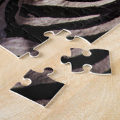 Nah-up-Porträt eines Zebra - Simbabwe, Afrika Puzzle (Seite)