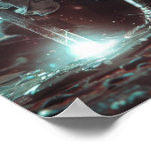 Nah-up-Poster des mittelalterlichen Ritters Poster (Ecke)