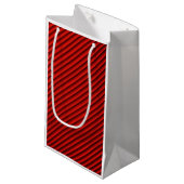 Nah-Up Red Textile Muster Geschenktasche Kleine Geschenktüte (Vorderseite Schrägansicht)