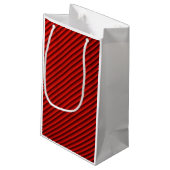 Nah-Up Red Textile Muster Geschenktasche Kleine Geschenktüte (Rückseite Schrägansicht)