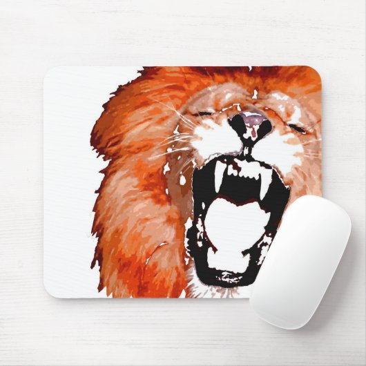 Nah-up Roaring Lion Artwork Mousepad (Mit Mouse)