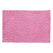 Nah-up rosa Leder, texturierter Hintergrund. Kissenbezug (Rückseite)