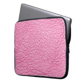 Nah-up rosa Leder, texturierter Hintergrund. Laptopschutzhülle (Vorderseite Links)