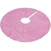 Nah-up rosa Leder, texturierter Hintergrund. Polyester Weihnachtsbaumdecke (Schrägansicht)